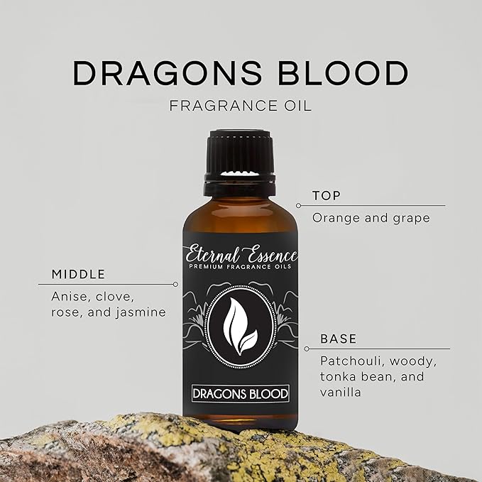 Eternal Essence Oils Dragons Blood 30ml Premium Fragrance Oil - for Candle, Soap Making, Aromatherapy, Diffusers, Home Care, & Humidifiers EternalEssenceOils