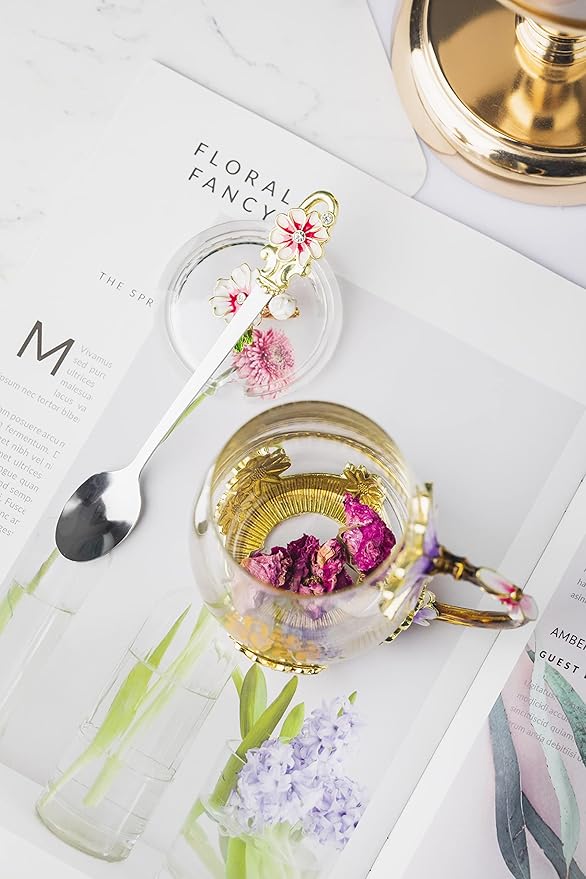 Luka Tech Mothers Day Gifts For Mom,Mom Gifts From Daughter Son,Daisy Flower Glass Tea Cups Best Mom Ever Gift, Birthday Gift For Mum Grandma - Bloomnest