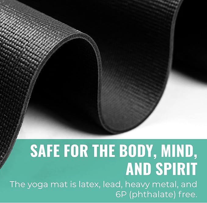 10-Pack Classic Yoga Mat With Carrying Strap, 68" x 24" Non Slip Exercise Mat, 4mm Thick Fitness Mat, Anti-Tear, Bulk Yoga Mats for Home Workout, Gym, School, or Studio - Bloomnest