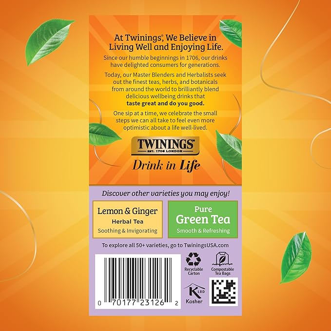 Twinings Wild Berries Herbal Tea Individually Wrapped Bags, 20 Count (Pack of 1), Full-Flavoured, Naturally Caffeine-Free, Enjoy Hot or Iced, 20 Teabags - Bloomnest