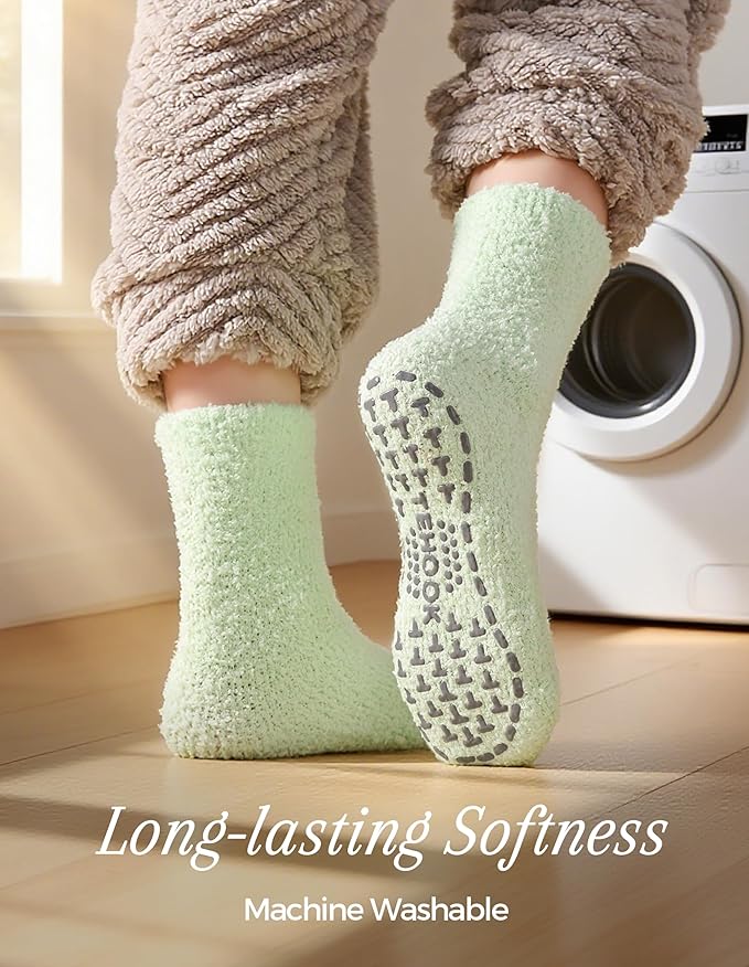 TEHOOK Warm & Cozy Valentines Gifts for Women, Fluffy Fuzzy Plush Sleeping Slipper Socks - Soft Warm Fabric - Bloomnest