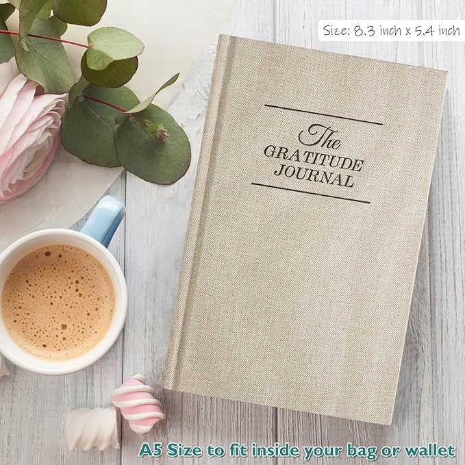 The Gratitude Journal, manifestation journal, Daily Journal with Prompts for Affirmation, Happiness, Mindfulness, Positivity, Wellness, Undated Journal for Women & Men(8.5 * 5.5 inches) - Bloomnest