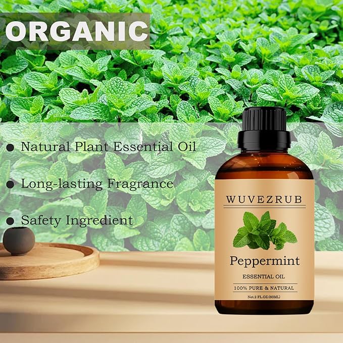 Peppermint Essential Oils, 60ML Pure and Natural Essential Oil for Aromatherapy Diffuser - Peppermint /2 Fl Oz - Bloomnest