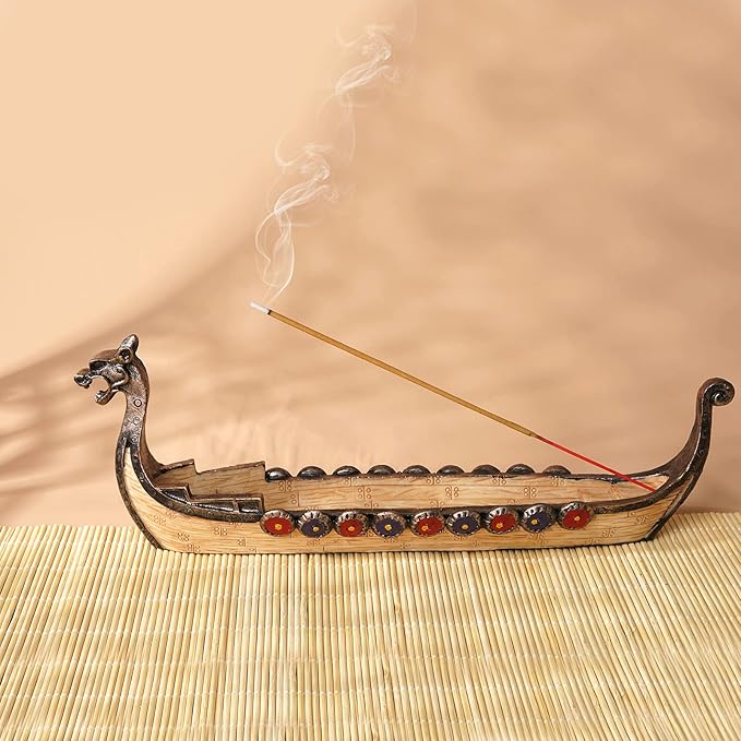 Retro Dragon Incense Holder Incense Burners Dragon Boat Incense Stick Holder Hand Carved Carving Censer Ornaments Cool Room Decor Awesome Gift