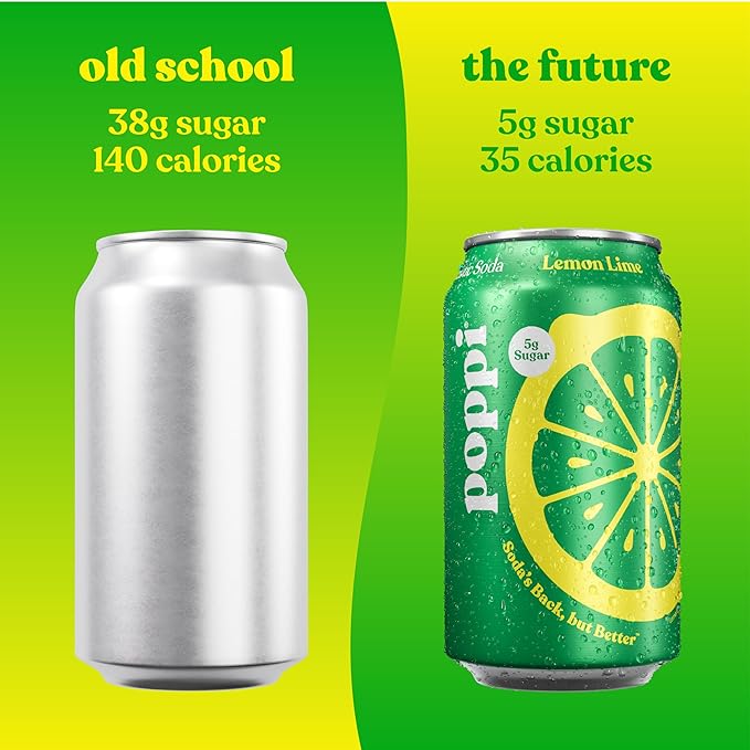 Poppi Sparkling Prebiotic Soda Beverage with Apple Cider Vinegar, Seltzer Water and Fruit Juice, The Classics Variety Pack, 12 Fl Oz, Pack of 12, Packaging May Vary - Bloomnest