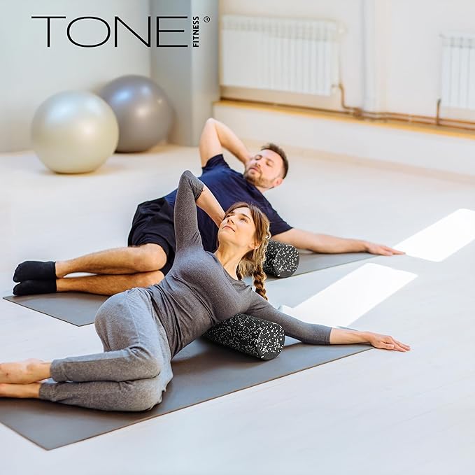 Tone Fitness High Density EPP Foam Exercise Foam Roller for Yoga, Pilates, Stretching, Massage, and Recovery | Multiple Sizes and Colors - Bloomnest