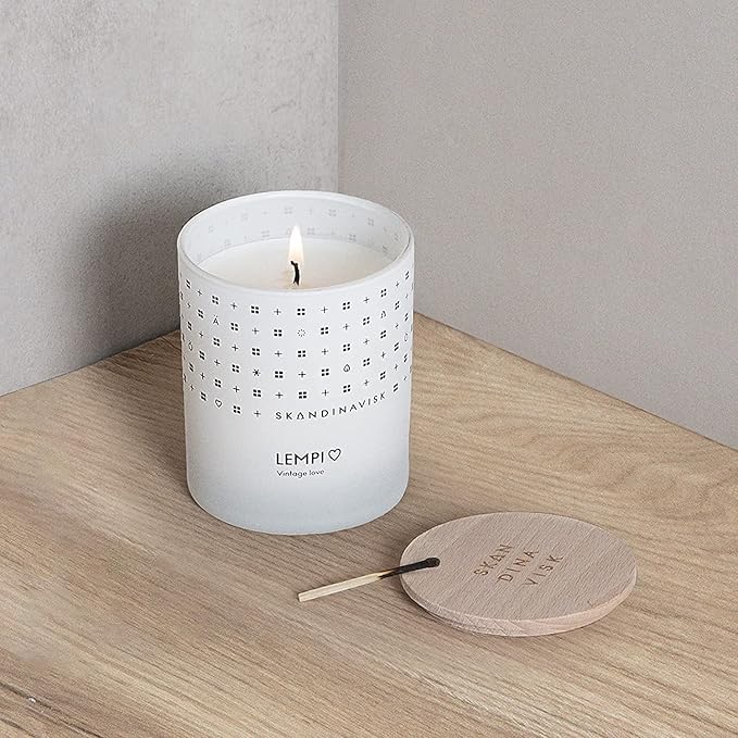 Skandinavisk LEMPI 'Love' Mini Scented Candle. Fragrance Notes: Peony and Rose, Strawberries and Mosses. 2.3 oz. - Bloomnest