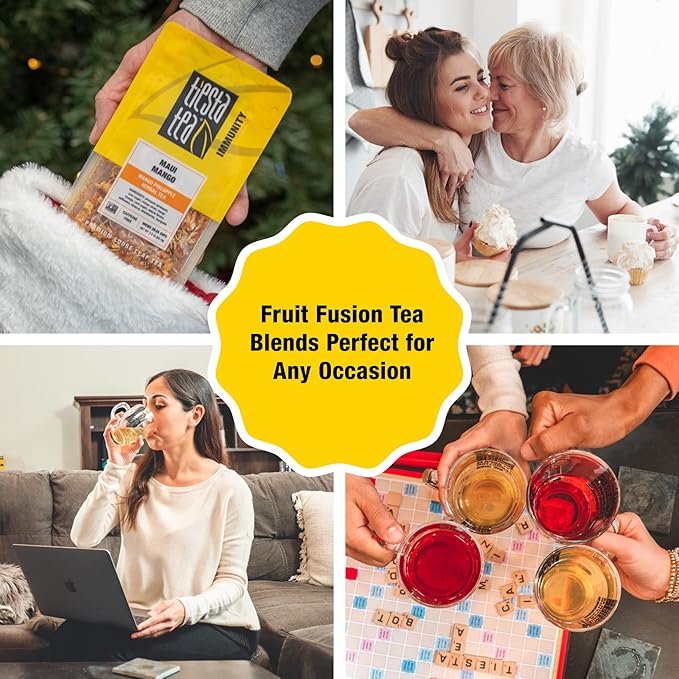 Tiesta Tea - Maui Mango | Loose Leaf | Mango Pineapple Herbal Tea | Premium Non-Caffeinated Fruit Blend | Make Hot or Iced & Brews Up to 25 Cups | 13.2 Ounce Resealable Pouch, Pack of 6 - Bloomnest