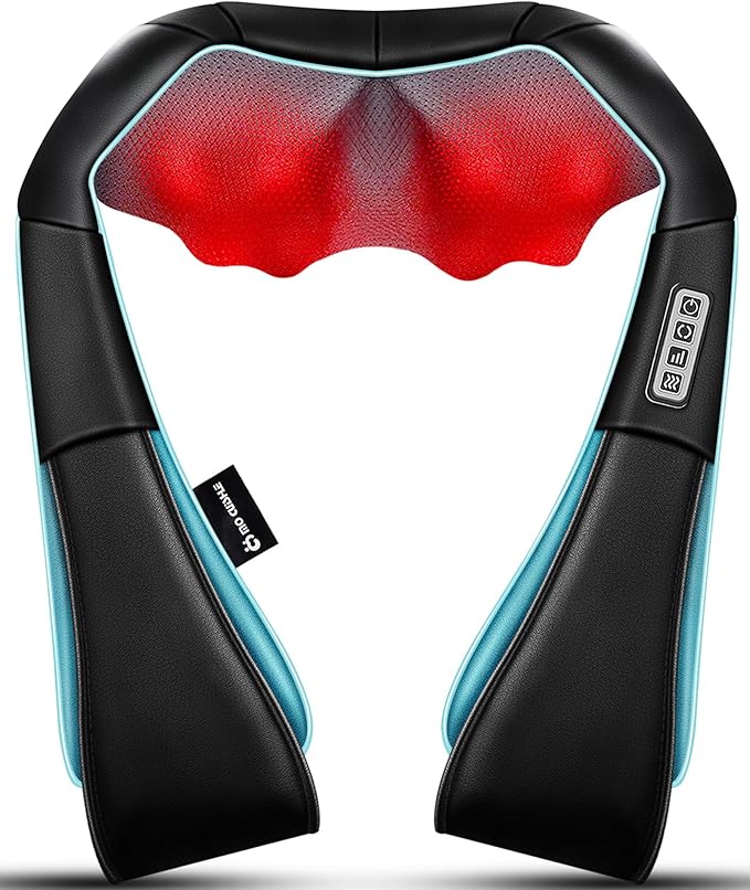 Mo Cuishle Shiatsu Neck and Shoulder Massager with Heat – Deep Kneading Massage for Relaxation – Ideal for Christmas, Mother's Day, Father's Day, Gifts for Men, Women, Mom and Dad - Bloomnest