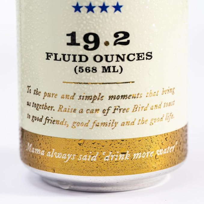 Free Bird, Sparkling Southern Spring Water, 12-Pack (19.2oz Tallboy Cans) – Unflavored Carbonated Zero Sugar, Crisp & Bubbly, Blue Ridge Mountain Water - Bloomnest