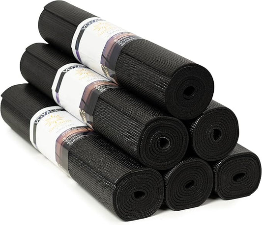 Sunshine Yoga Voyage Yoga Mat, 6 Pack, 72" x 24" Professional Studio and Gym Bulk Yoga Mats, 5mm Thick, Durable, Anti-Tear, Non Slip Fitness and Exercise Mats - Bloomnest