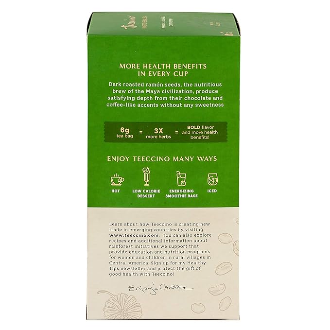 Teeccino Maya Chai Herbal Tea - Rich & Roasted Herbal Tea That's Caffeine Free & Prebiotic for Natural Energy, 25 Tea Bags - Bloomnest