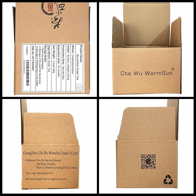 ChaWuWarmSun-[B] BiLuoChun Green Tea,3.5oz(100g),Loose Leaf Tea,DongTing Mountain,Chinese Famous Green Tea - Bloomnest