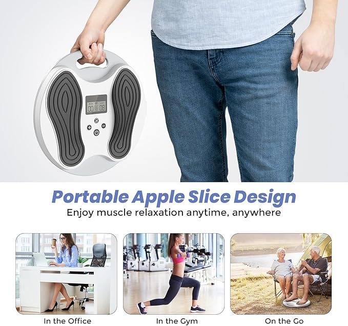 EMS Foot Massager for Neuropathy Relief, TENS Foot Nerve Circulation Stimulator for Pain Relief, Muscle Stimulator with 4 Body Pads, Relieves Swelling, Cramps, Plantar Fasciitis - Bloomnest