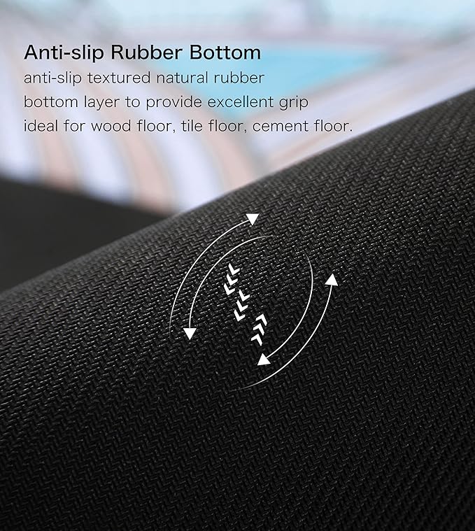 Knsbk Large Round Yoga Mat 4.6'X3.5mm for Exercise Premium Extra Thick, Ultra Comfortable, Non Slip, Meditation Mat - Bloomnest
