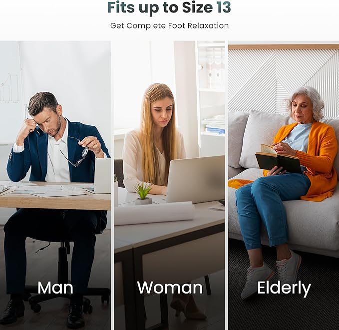 Snailax Shiatsu Foot Massager with Heat, Deep Kneading, Compression, Vibration,Electric Feet Massager Machine for Plantar Fasciitis,Neuropathy,Foot Warmer,Remote Control,Size 13,Gifts