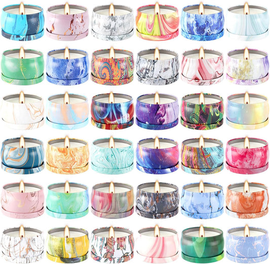 36 Packs Scented Candles Gift Set, Fragrances Candle for Women, 2.5 OZ Portable Jar Candle for for Spa, Yoga, Bath, Aromatherapy, Stress Relief.