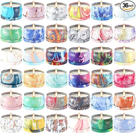 36 Packs Scented Candles Gift Set, Fragrances Candle for Women, 2.5 OZ Portable Jar Candle for for Spa, Yoga, Bath, Aromatherapy, Stress Relief. - Bloomnest