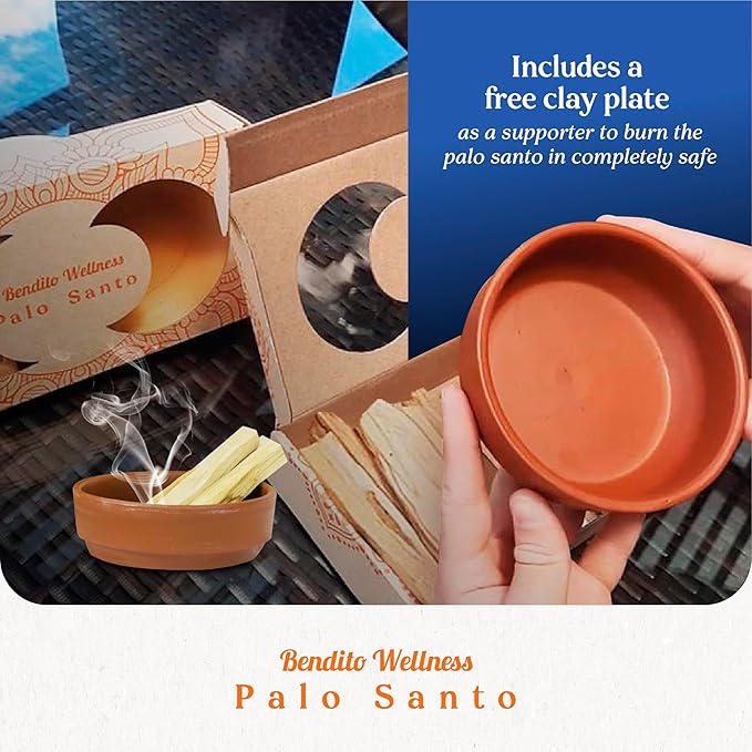 Palo Santo Sticks 20-Pack 110g - Free Holder - Ecuadorian, Premium Grade, High Resin, Sustainably Harvested Smudging Wood - Natural Incense for Aromatherapy, Meditation Bendito+Wellness