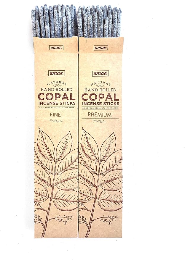 Authentic 100% White Copal Incense Sticks - Thick, Natural Mayan Resin for Spiritual Practices, Meditation, Yoga, Cleansing, Relaxation - Smooth Burning, Long Lasting, Handmade in Mexico - 100 Sticks