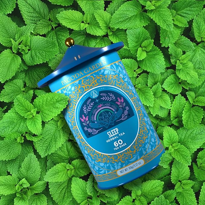 Life Plus Style Gourmet Pagoda Garden Sleep Organic Herbal Tea Caffeine Free Peppermint Tea Chamomile Fennel Tulsi Hot or Iced Floral Blend Natural Delicious moonbrew Sleep Digestive 60 Tea Bags - Bloomnest