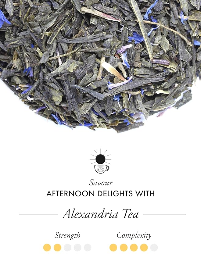 TWG Tea | Alexandria Tea | Green Tea | Mint & Corn Flowers | 15 Hand Sewn Cotton Teabags | Gift Set - Bloomnest