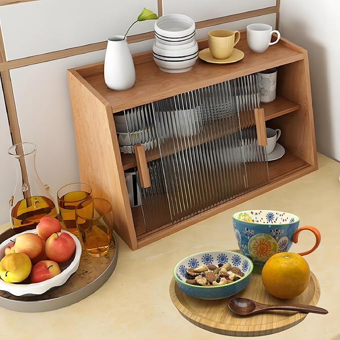 Wood Vanity Tray, Bathroom Counter Solid Walnut Organizer, Toilet Tank Top Wooden Serving Plate for Dinner Tea Coffee (Natural Bamboo Color, 9.8 x 9.8 inch) - Bloomnest