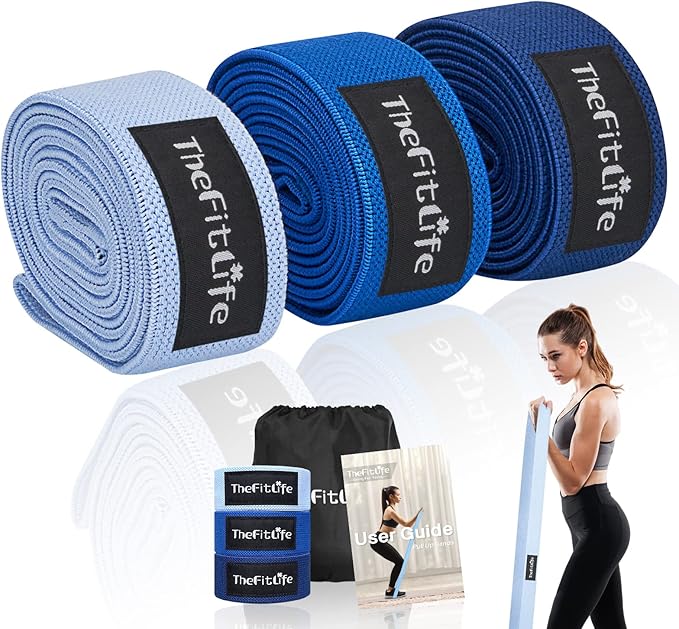 TheFitLife Resistance Exercise Bands for Women - Fabric Workout Bands for Booty, Hip, Glute, Leg, Thigh, Squat, Butt Lift Excersize and Fitness Loop Bands for Home Gym - Bloomnest