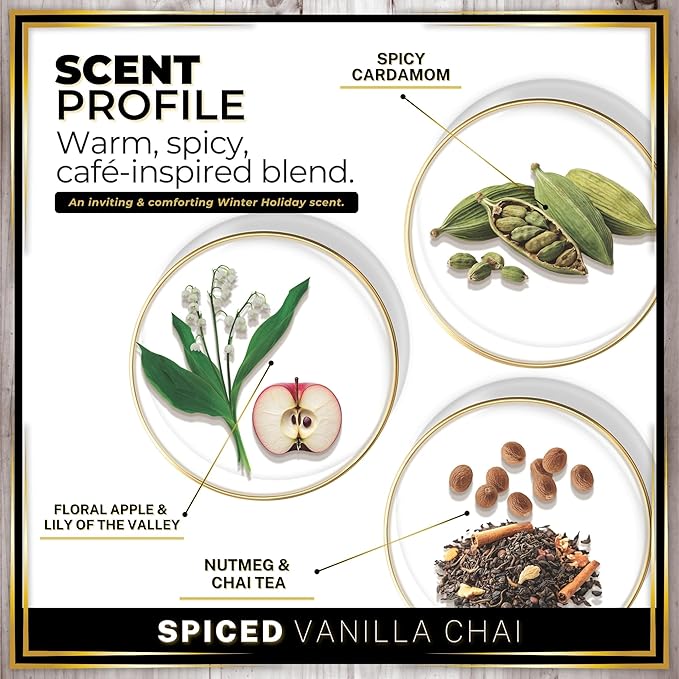 Urban Naturals Car Air Freshener Spiced Vanilla Chai Scent Diffuser, Long Lasting Car Fresheners Made in USA, Odor Eliminating Technology, Hanging Auto Accessories + Vent Clip (1 Pack) - Bloomnest