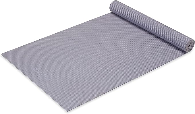 Gaiam Yoga Mat - Premium 5mm Solid Thick Non Slip Exercise & Fitness Mat for All Types of Yoga, Pilates & Floor Workouts (68" x 24" x 5mm) - Bloomnest
