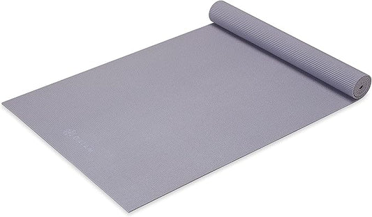Gaiam Yoga Mat - Premium 5mm Solid Thick Non Slip Exercise & Fitness Mat for All Types of Yoga, Pilates & Floor Workouts (68" x 24" x 5mm) - Bloomnest