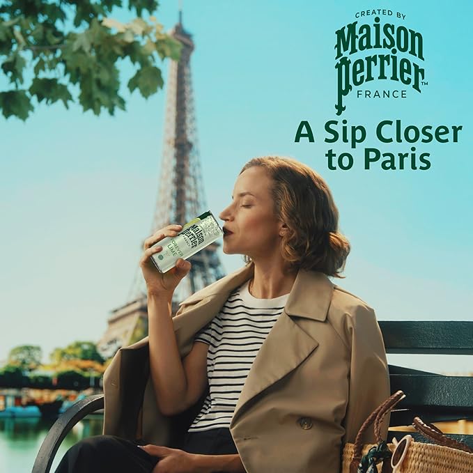 Maison Perrier Forever Lime Flavored Sparkling Water, 11.15 Fl Oz Cans, 8 Count, 3 Pack - Bloomnest