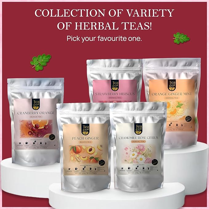 Tealeaf & Co. Senna Tea Blended with Fresh Herbs - Pure Herbal Tea Bags with Senna Leaves Extract - Flavored Herbal Blend - Low Caffeine - Gluten Free - 50 Teabags - Bloomnest