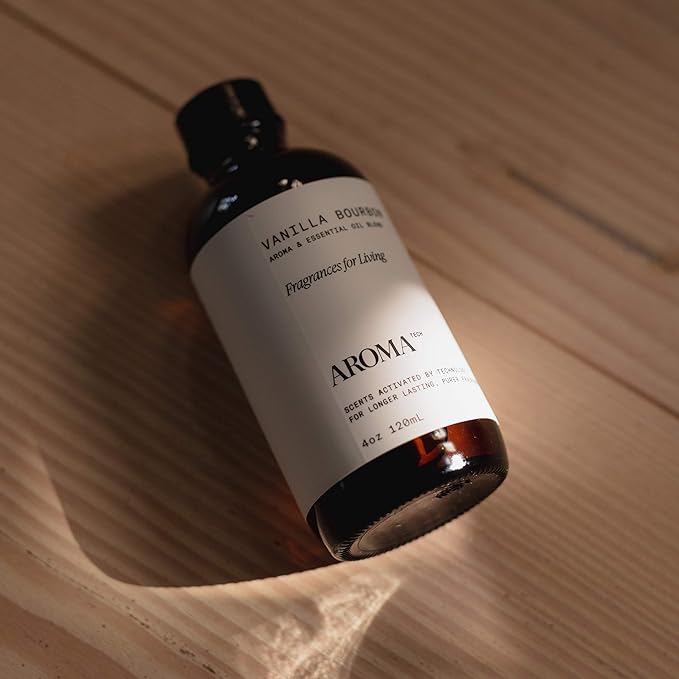AromaTech Vanilla Bourbon Aroma Essential Oil Blend: Luxury Hotel Inspired Aromatherapy with Vanilla Bean, Bourbon & Oak Barrel for Ultrasonic Diffusers & Nebulizers - 4 fl oz, 120 mL - Bloomnest