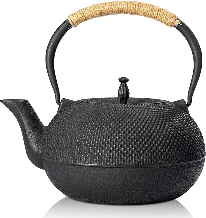 suyika Japanese Tetsubin Tea Kettle Cast Iron Teapot with Stainless Steel Infuser 60 oz/1800 ml - Bloomnest