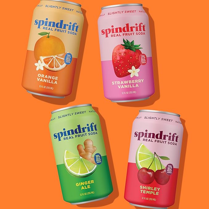 Spindrift Soda Variety Pack with Real Squeezed Fruit 12 Pack Case - Bloomnest