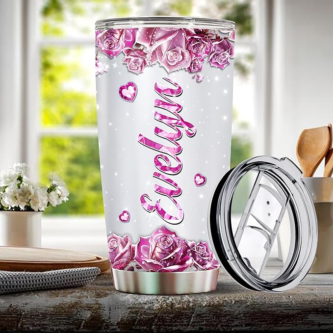 Personalized Llama Gifts for Women Girls Wife Daughter, Insulated Stainless Steel 20oz Tumbler, Coffee Cup Travel Mug Llamas Gift for Animal Lover, Christmas Birthday Mother's Day Valentine - Bloomnest