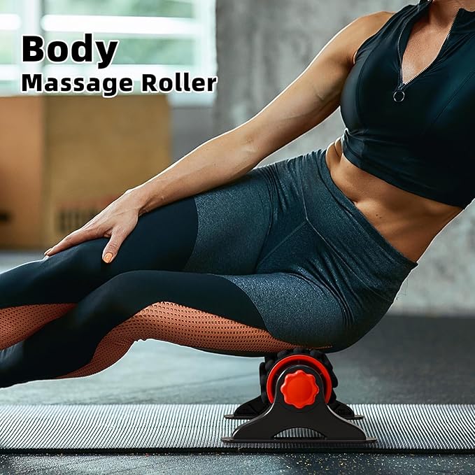 XL IT Band Firm Foam Roller with Resistance Holder - 17 inches - Exercise Roller for IT Band Issues, Deep Tissue Muscle Massage, Muscle and Back Roller for Fitness, Gym Equipment (Black) - Bloomnest