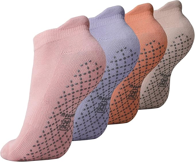unenow Unisex Non Slip Grip Socks with Cushion for Yoga Pilates Barre Home & Hospital - Bloomnest