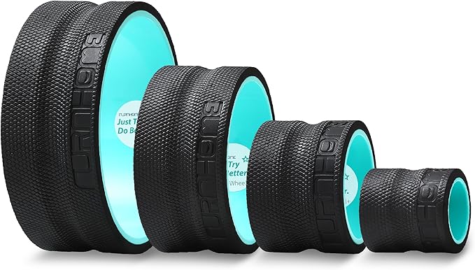 Furnhome Back Roller - Back Wheel for Deep Tissue Massage,Yoga Wheel for Back Pain & Stretching- Comfy Deep Tissue Massage Roller (4-Pack) - Bloomnest