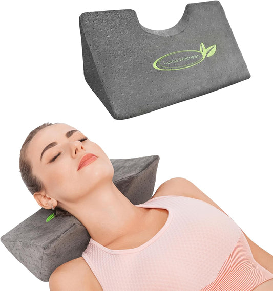 Lumia Wellness Cervical Wedge Pillow - Tension Muscle Relief & Relaxer, Contoured Support for Neck & Shoulder