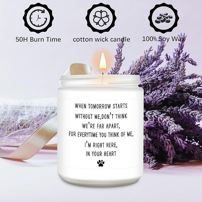 Homsolver Dog Memorial Gifts for Loss of Dog, Loss of Pet Sympathy Candle for Doggie Passing Away - Doggie Remembrance, Condolence Gift for Pet Lovers Friends Families - Bloomnest