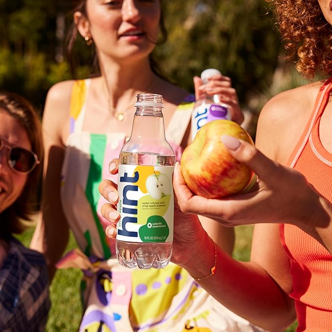 Hint Fruit-Infused Bottled Water, Crisp Apple - Sugar Free Flavored Water with Zero Calories, Naturally Flavored, and No Artificial Sweeteners - 16 Fl Oz (Pack of 12) - Bloomnest