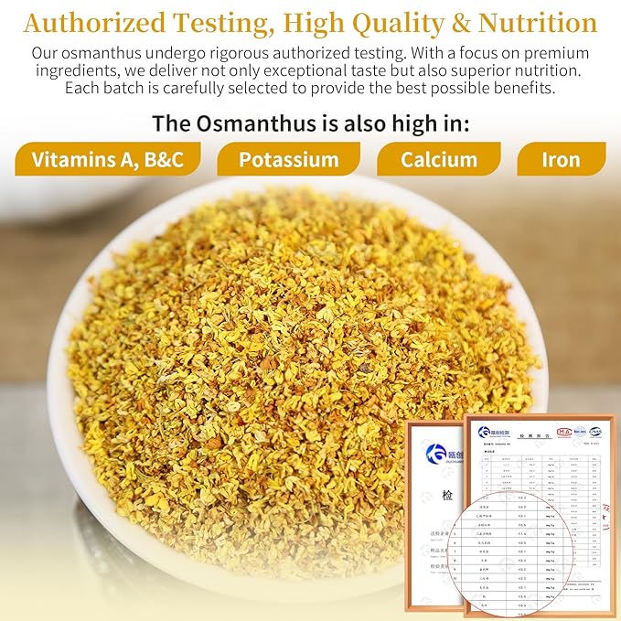 Hee Creek Osmanthus Fragrans Herb Loose Leaf Tea Dried Osmanthus Flower Tea 3.53 oz/100g 桂花 干桂花 桂花糕 桂花蜜 - Bloomnest