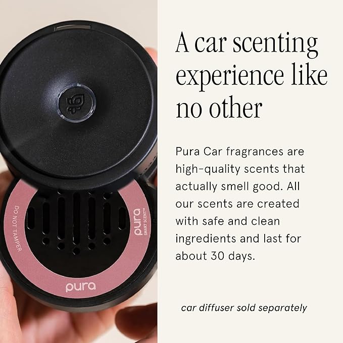 Pura Car Scent Refill - Fragrance for Pura Car Diffuser - Clean & Safe Luxury Diffuser Scent - Long-Lasting Fragrance for 30 Days of Aroma - Cranberry Fizz - Bloomnest