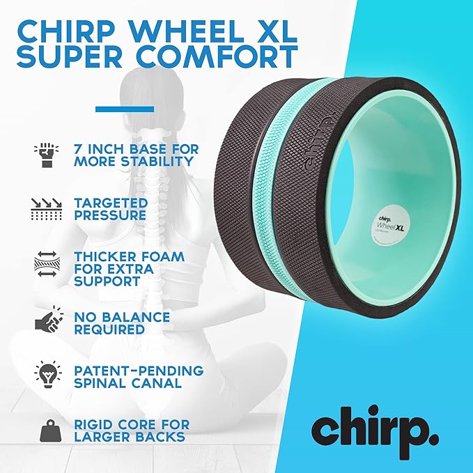 Chirp Ultimate Wellness Bundle Wheel XL Back Massage Roller, RPM Percussive Massager, 3-Piece Foam Roller Set for Back & Neck Pain Relief, Recovery, Physical Therapy, Mint - Bloomnest