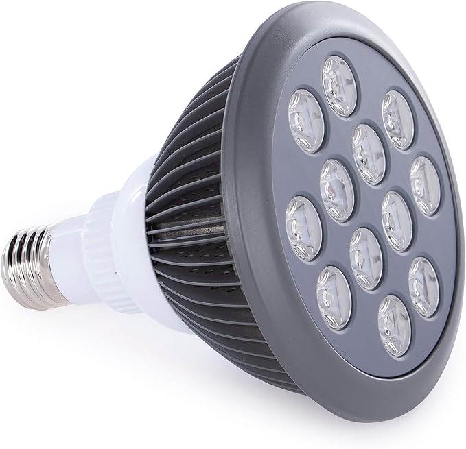 hooga Green Light Therapy Bulb Power Cord Included. 525 nm Wavelength. 12 LEDs. High Irradiance, Can Improve Skin Pigmentation and Fine Lines, and Anti Aging. Migraine and Pain Relief. Hooga
