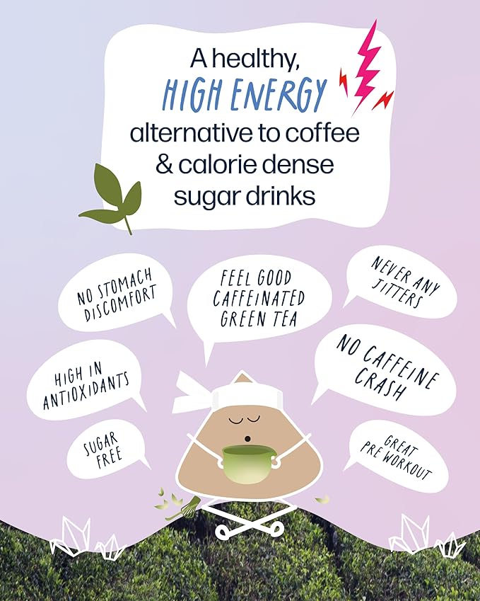 Kubo Tea Earl Grey Black Tea - Organic High Caffeine Energy Blend - 20 Pyramid Tea Bags (155mg Caffeine each) - Healthy Sugar Free Coffee Substitute for Hot and Iced Drinks - Biodegradable Packaging - Bloomnest