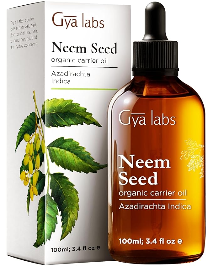 Gya Labs Neem Carrier Oil - 3.4 Fl Oz - for Hair, Skin, Face, Scalp & Body Massage - Bloomnest