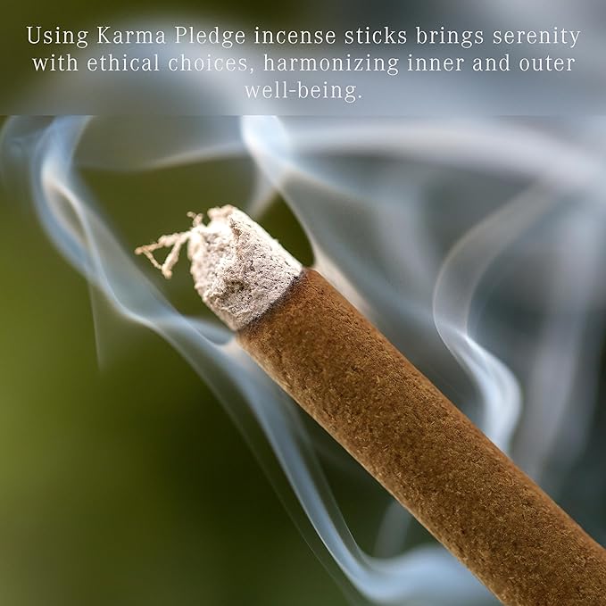 Frankincense & Myrrh Incense Sticks, Organic Hand Dipped Incense, Natural Herbs & Aromatic Ingredients, Contain 40 Sticks Inside, Burn Time 45-60 Min, Spiritual Gifts, Incense By Karma Pledge